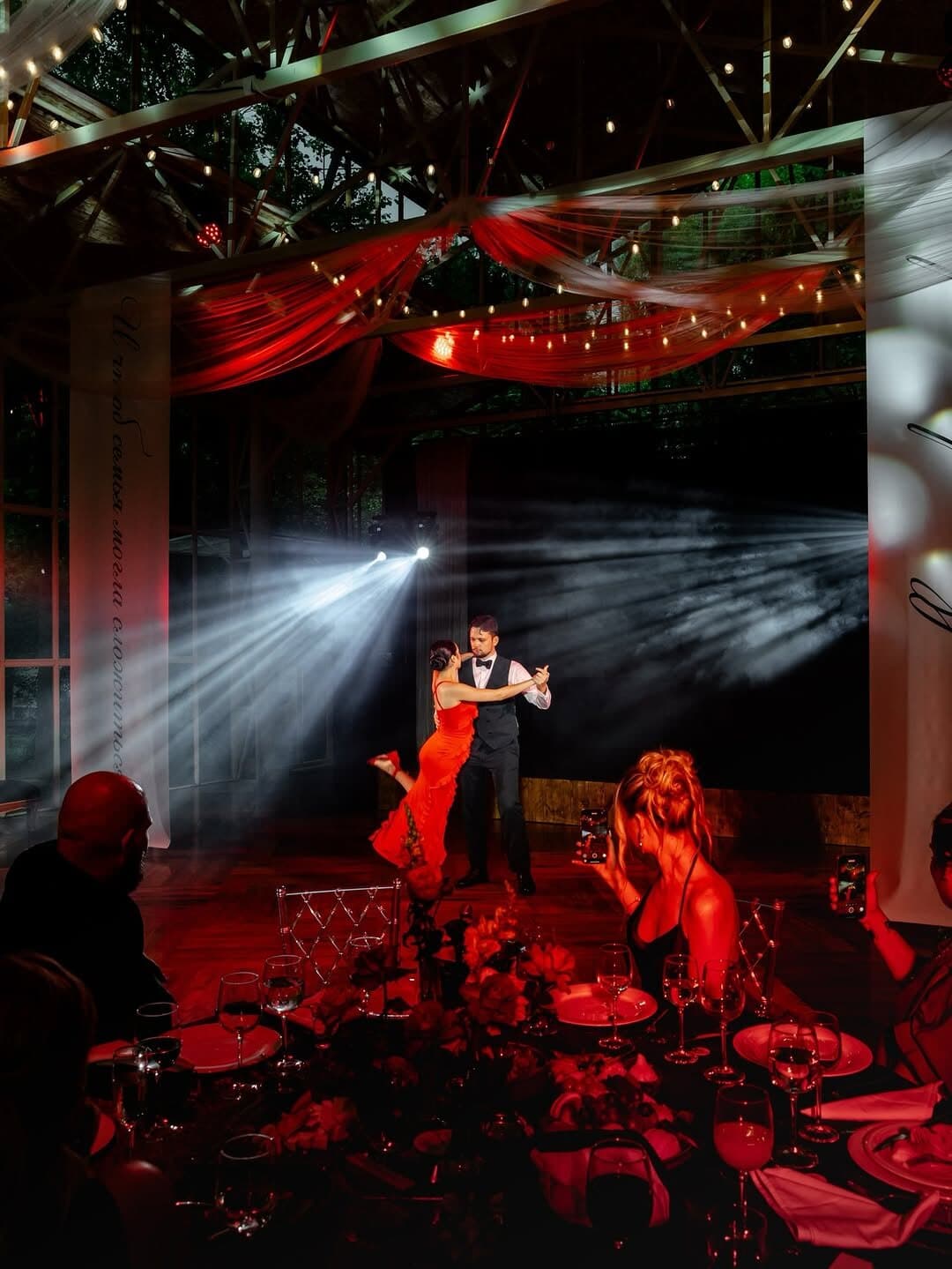 The room, dressed in light